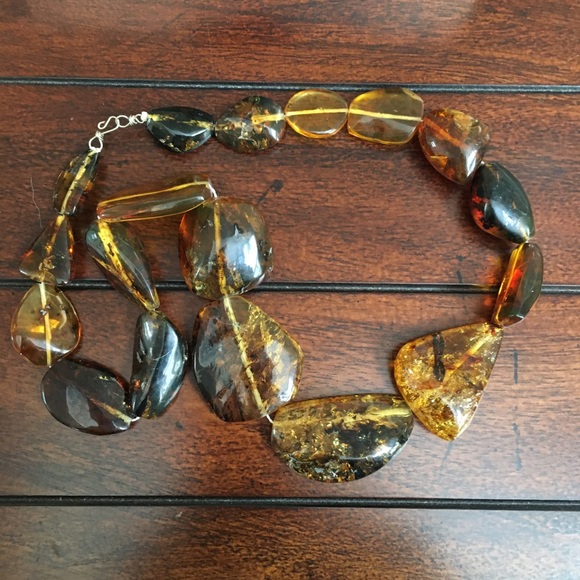 Natural Mexican amber chunky necklace - Picture 6 of 12